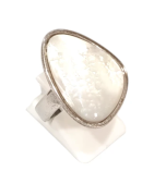Bague Nacre  Blanche Argent 925 Taille 54