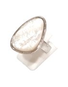 Bague Nacre  Blanche Argent 925 Taille 54
