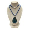 Pendentif Labradorite Goutte avec Cordon Argent 925
