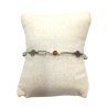 Bracelet Grenat Orange Facetté et Arbre de Vie Argent 925