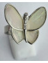 Bague Nacre Papillon Acier inox Taille 59