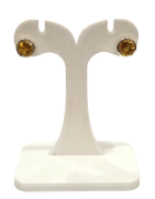 Boucles Citrine Ronde Facettée Argent 925