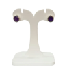 Boucles Améthyste Ronde Facettée Argent 925