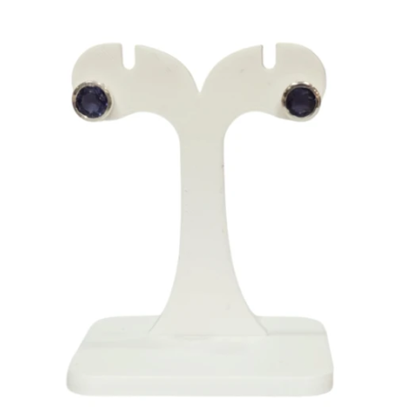 Boucles Tanzanite Ronde Facettée Argent 925