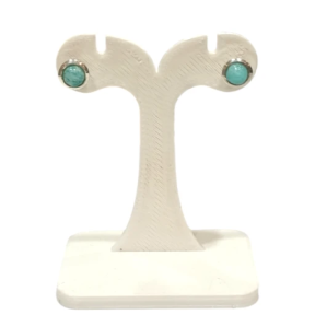 Boucles Amazonite Ronde Argent 925