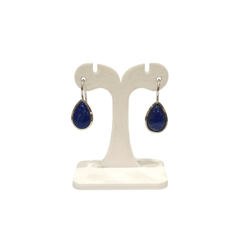 Boucles Lapis-lazuli Goutte Argent 925