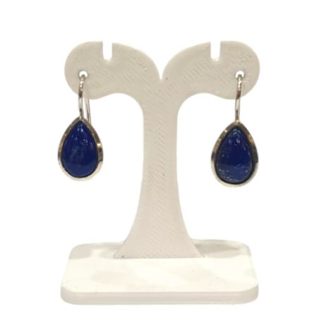 Boucles Lapis-lazuli Goutte Argent 925