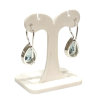 Boucles Aigue Marine Goutte Facettée Argent 925