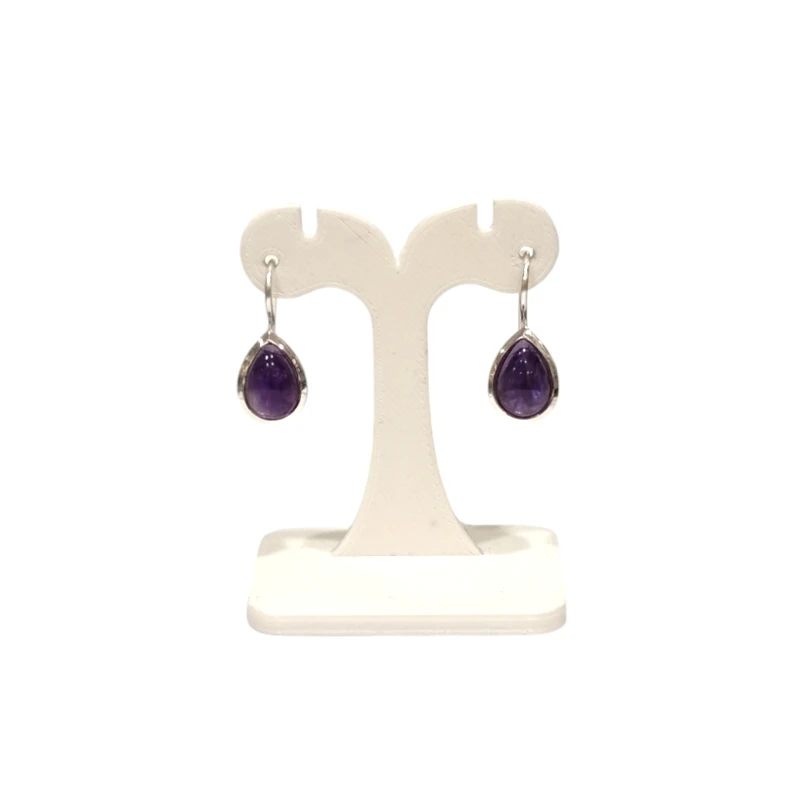 Boucles Améthyste Goutte Argent 925