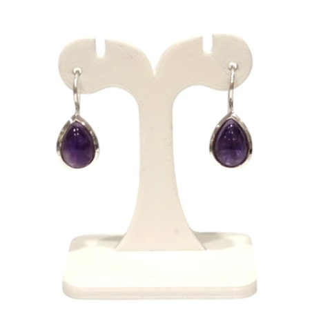 Boucles Améthyste Goutte Argent 925