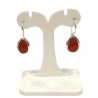 Boucles Cornaline Goutte Argent 925