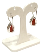 Boucles Cornaline Goutte Argent 925