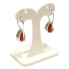 Boucles Cornaline Goutte Argent 925