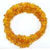 Bracelet Ambre Baltique Baroque "Serpentin" sur Câble Acier