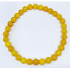 Bracelet Ambre Miel Pierres Rondes 6mm