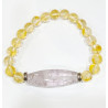 Bracelet Citrine 8mm et Améthyste