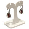 Boucles Grenat Rouge Goutte Argent 925