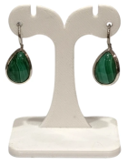 Boucles Malachite Goutte Argent 925