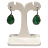 Boucles Malachite Goutte Argent 925