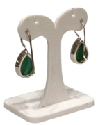 Boucles Malachite Goutte Argent 925