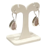 Boucles Quartz Rose Goutte Facettée Argent 925