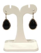 Boucles Onyx Goutte Argent 925
