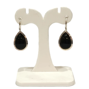 Boucles Onyx Goutte Argent 925