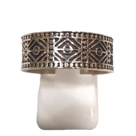 Anneau Ciselé Géométriquement Argent 925 Taille 62