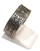 Anneau Ciselé Géométriquement Argent 925 Taille 62