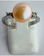 Bague Nacre perle Métal rhodié
