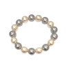 Bracelet Perles de Majorque Grises et Blanches 14mm