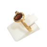Bague Grenat Rouge Ovale Facetté Argent 925 Plaqué Or Taille 51