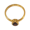 Bague Grenat Rouge Ovale Facetté Argent 925 Plaqué Or "Vermeil" Taille 58
