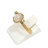 Bague Pierre de Lune Ovale Argent 925 Plaqué Or Taille 58