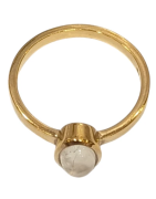 Bague Pierre de Lune Ovale Argent 925 Plaqué Or "Vermeil" Taille 58