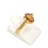 Bague Citrine Ovale Facettée Argent 925 Plaqué Or Taille 54