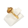 Bague Citrine Ovale Facettée Argent 925 Plaqué Or "Vermeil" Taille 54