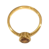 Bague Citrine Ovale Facettée Argent 925 Plaqué Or Taille 54