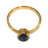 Bague Tanzanite Ovale Facetté Argent 925 Plaqué Or Taille 52+
