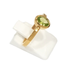 Bague Péridot Ovale Facetté Argent 925 Plaqué Or "Vermeil" Taille 59