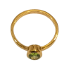 Bague Péridot Ovale Facetté Argent 925 Plaqué Or "Vermeil" Taille 59