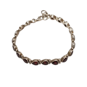 Bracelet Grenat Goutte Facetté Argent 925