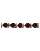 Bracelet Grenat Goutte Facetté Argent 925
