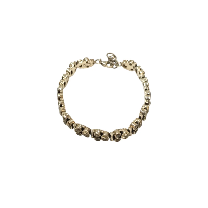 Bracelet Citrine Ovale et Ronde Facettée Argent 925