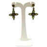 Boucles Péridot Goutte et Rond Facetté Etoile Argent 925