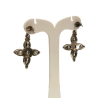 Boucles Saphir Blanc Goutte et Rond Facetté Etoile Argent 925