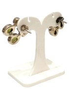 Boucles Péridot Rectangulaire Ovale et Ronde Facetté Argent 925