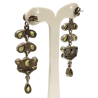 Boucles Péridot Goutte Ovale et Rond Facetté Argent 925