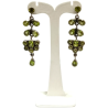 Boucles Péridot Goutte Ovale et Rond Facetté Argent 925