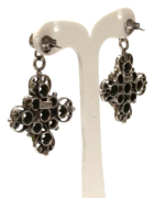Boucles Péridot Rond Facetté Trèfle à 4 Feuilles Argent 925